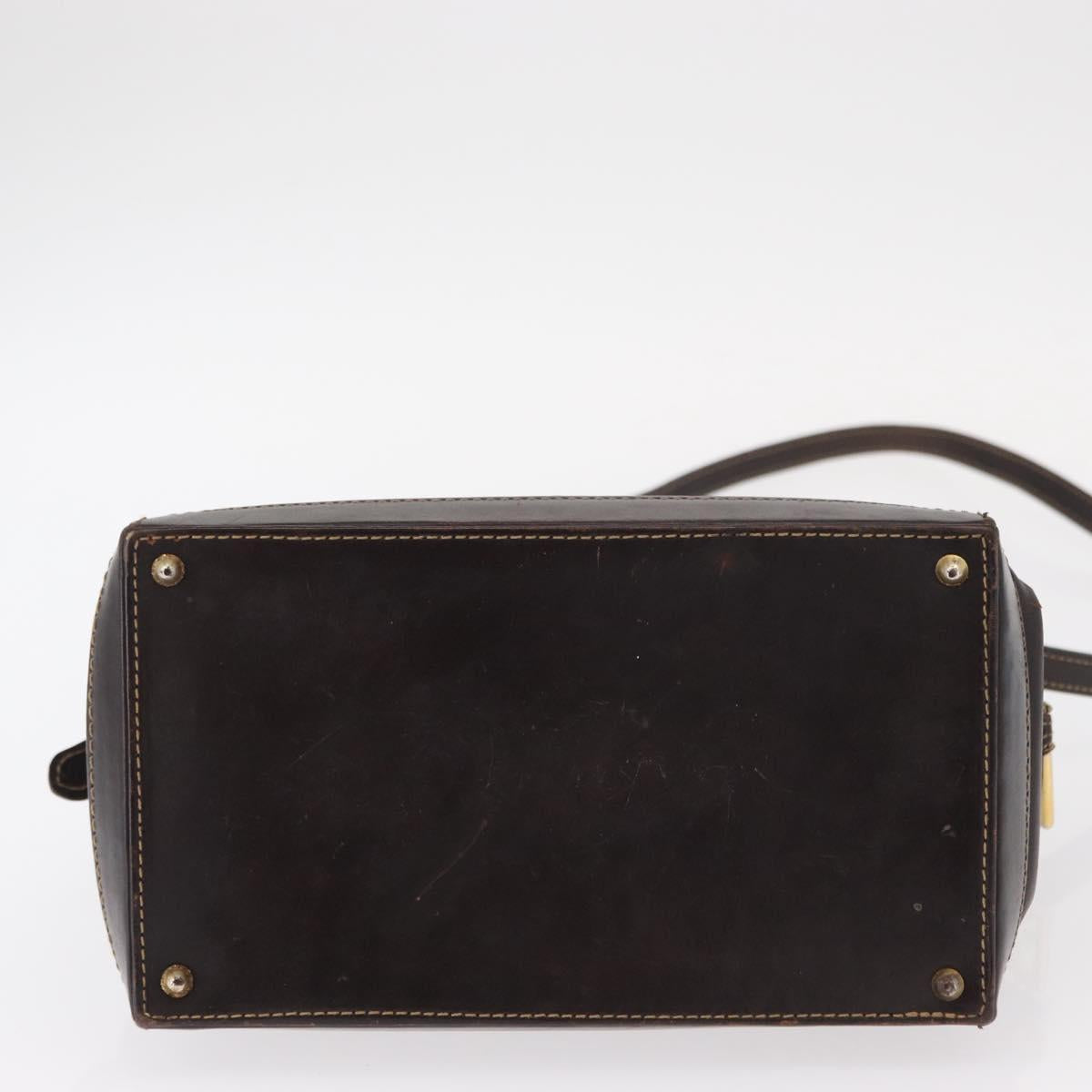 FENDI Zucca Canvas Hand Bag 2way Black Brown Auth bs31384