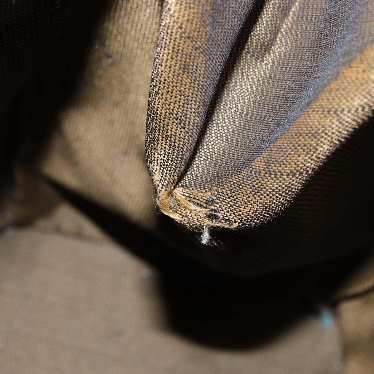 FENDI Zucca Canvas Hand Bag 2way Black Brown Auth bs31384