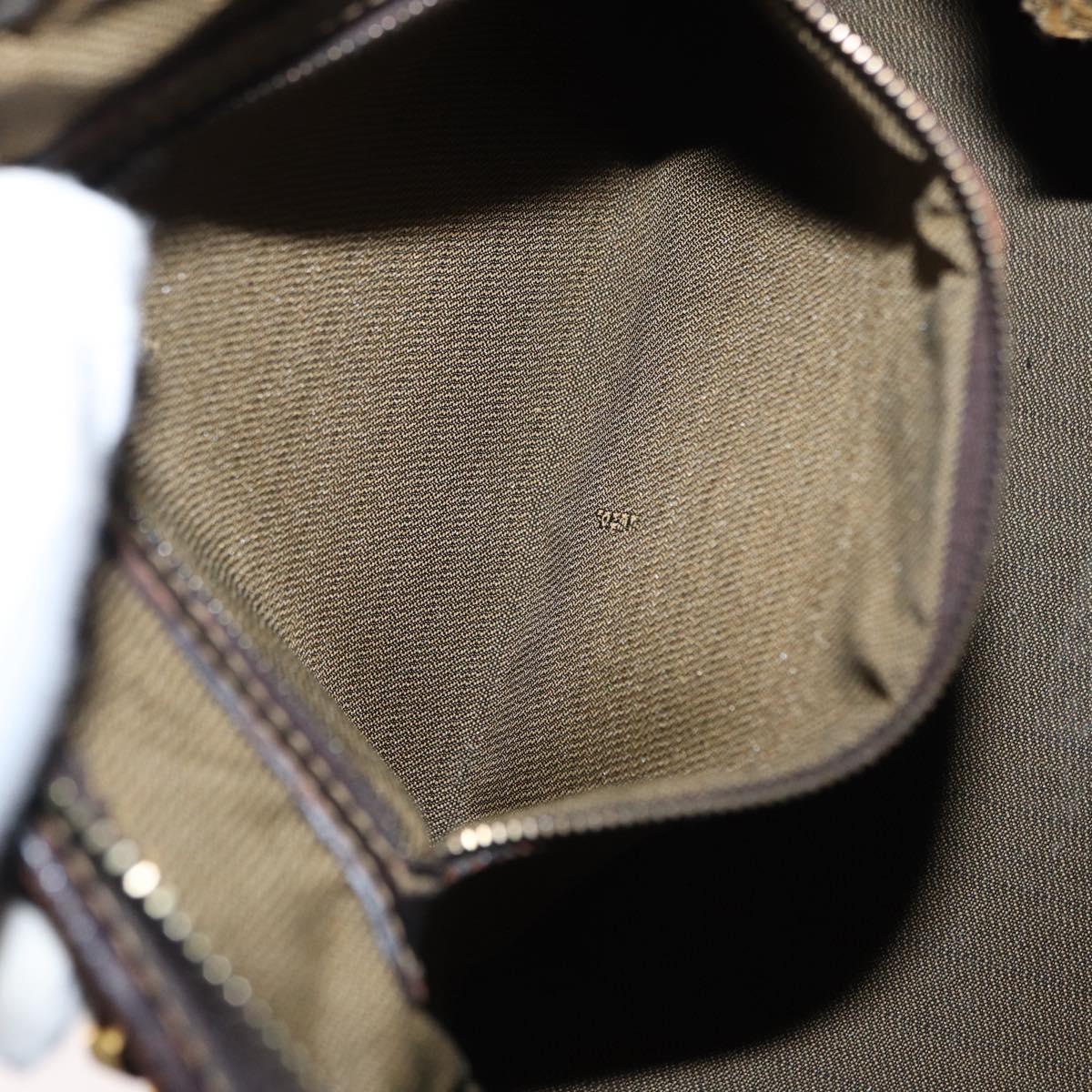 FENDI Zucca Canvas Hand Bag 2way Black Brown Auth bs31384