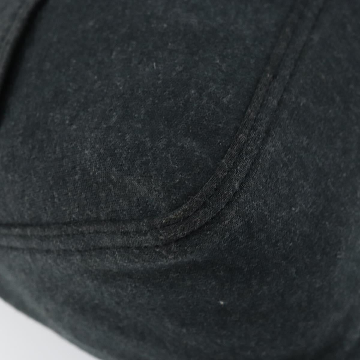 FENDI Mamma Baguette Shoulder Bag Cotton Gray Auth bs31388