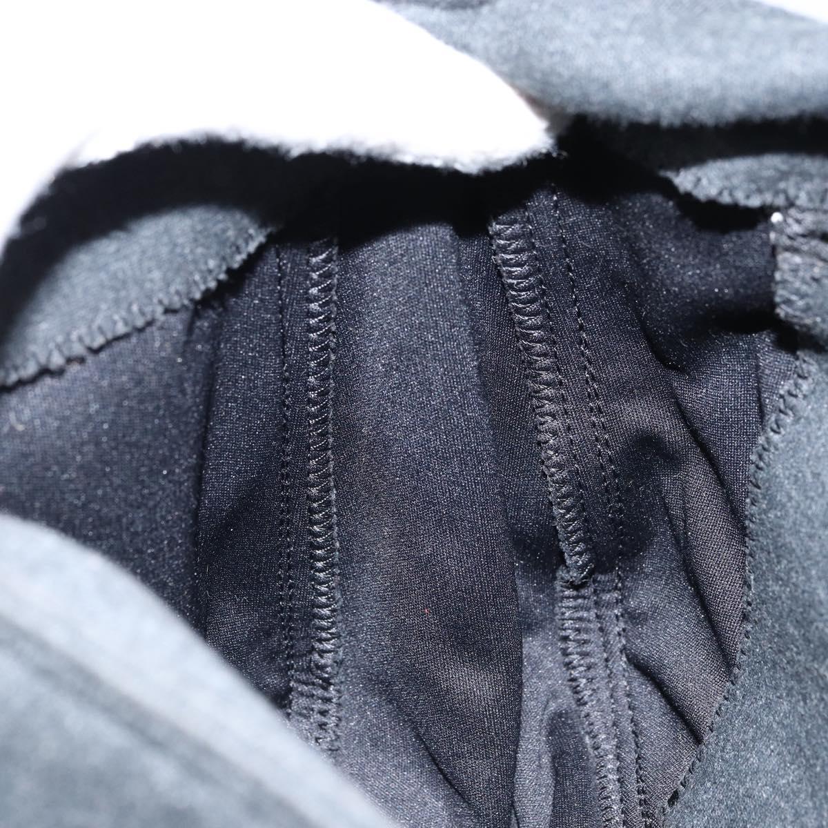 FENDI Mamma Baguette Shoulder Bag Cotton Gray Auth bs31388