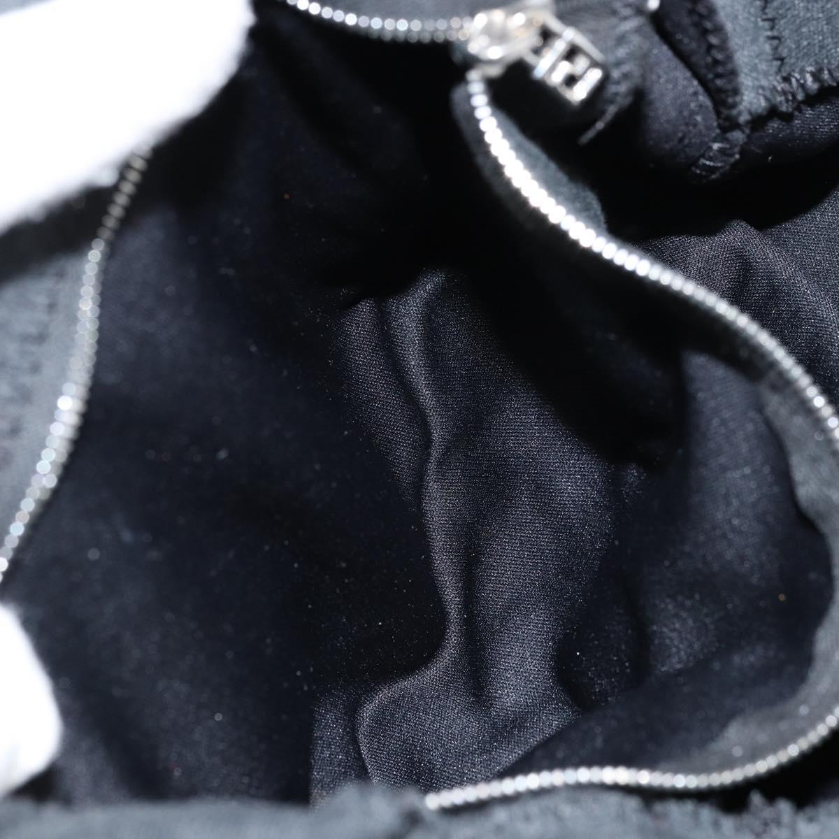 FENDI Mamma Baguette Shoulder Bag Cotton Gray Auth bs31388