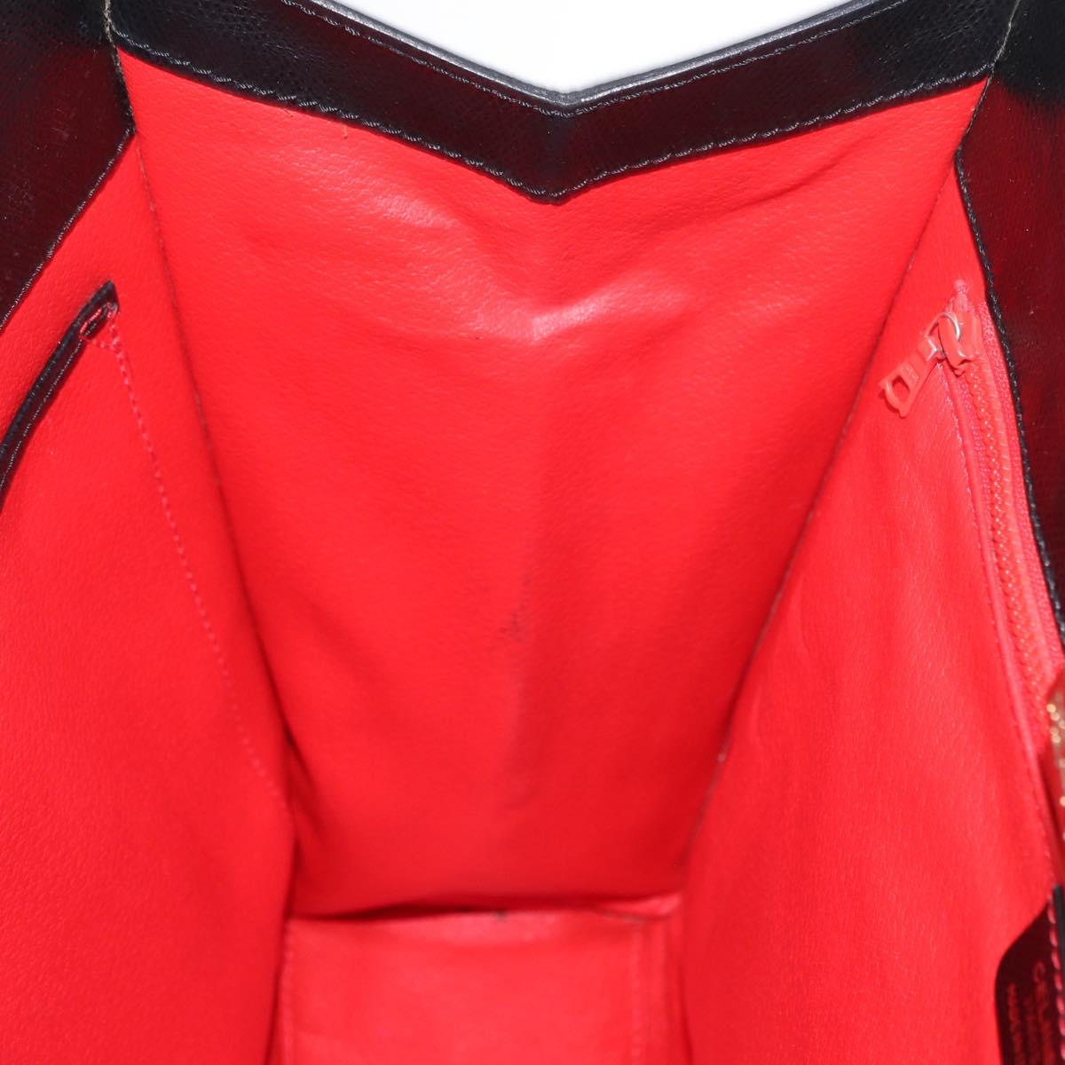 CELINE Tote Bag Leather Black Gold Auth bs31390