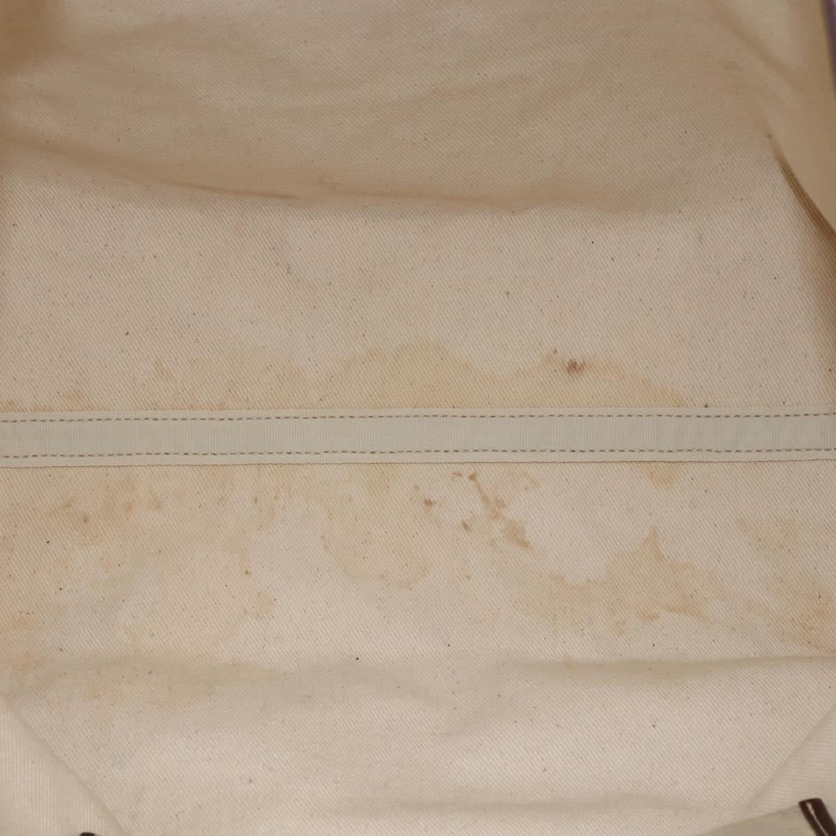 CELINE Triomphe Tote Bag Canvas Beige Auth bs31391