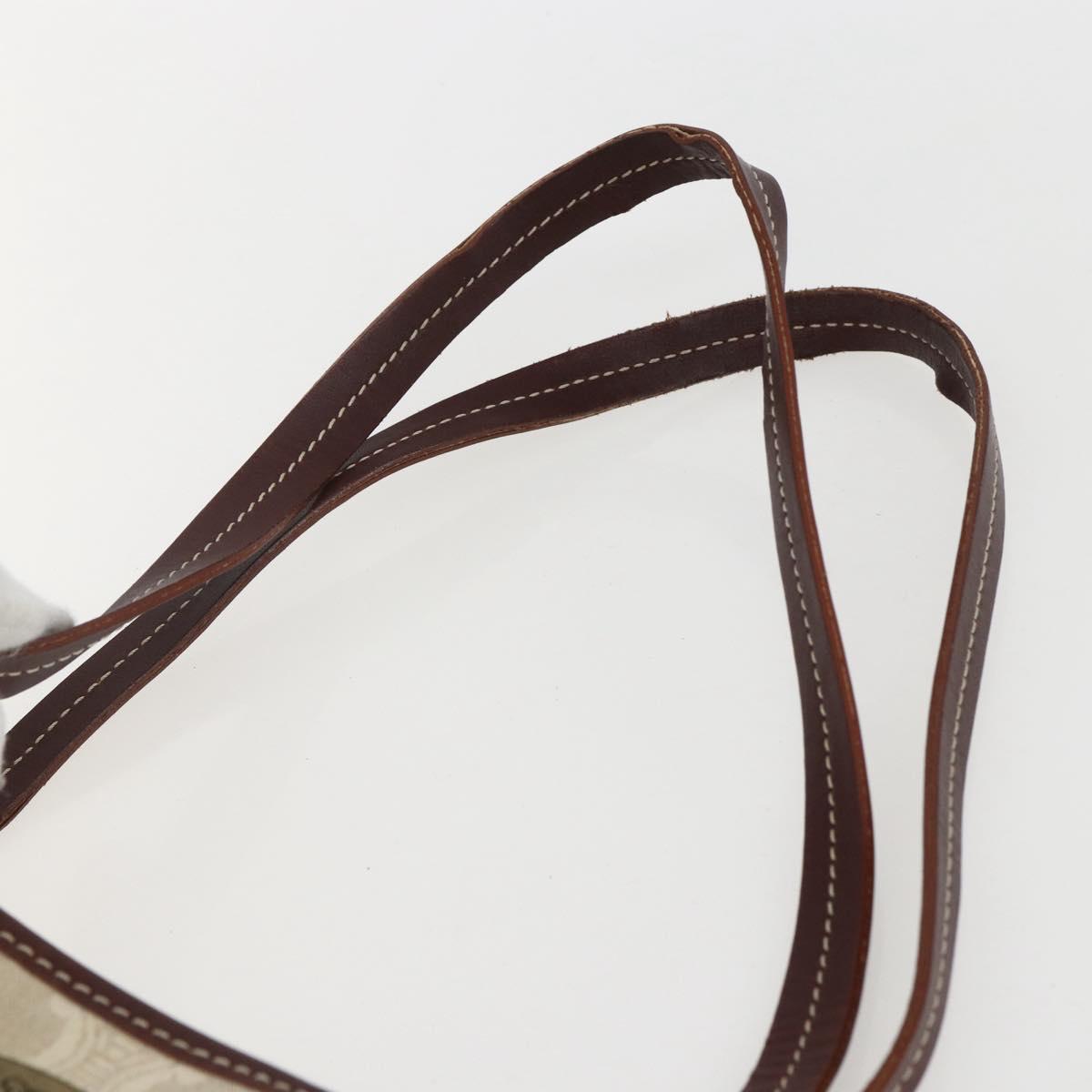 CELINE Triomphe Tote Bag Canvas Beige Auth bs31391