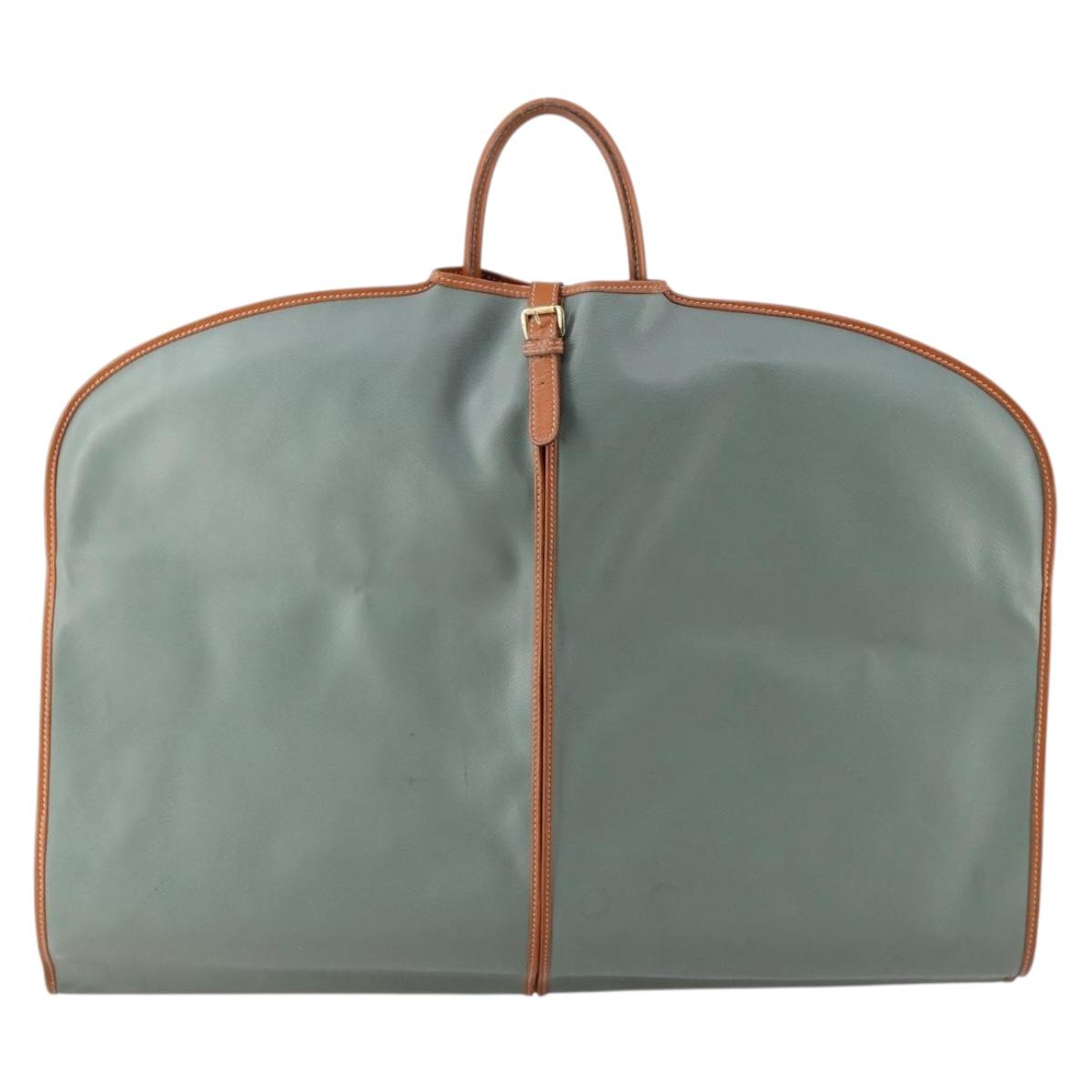 VALENTINO Garment Cover Leather Green Gold Auth bs31394