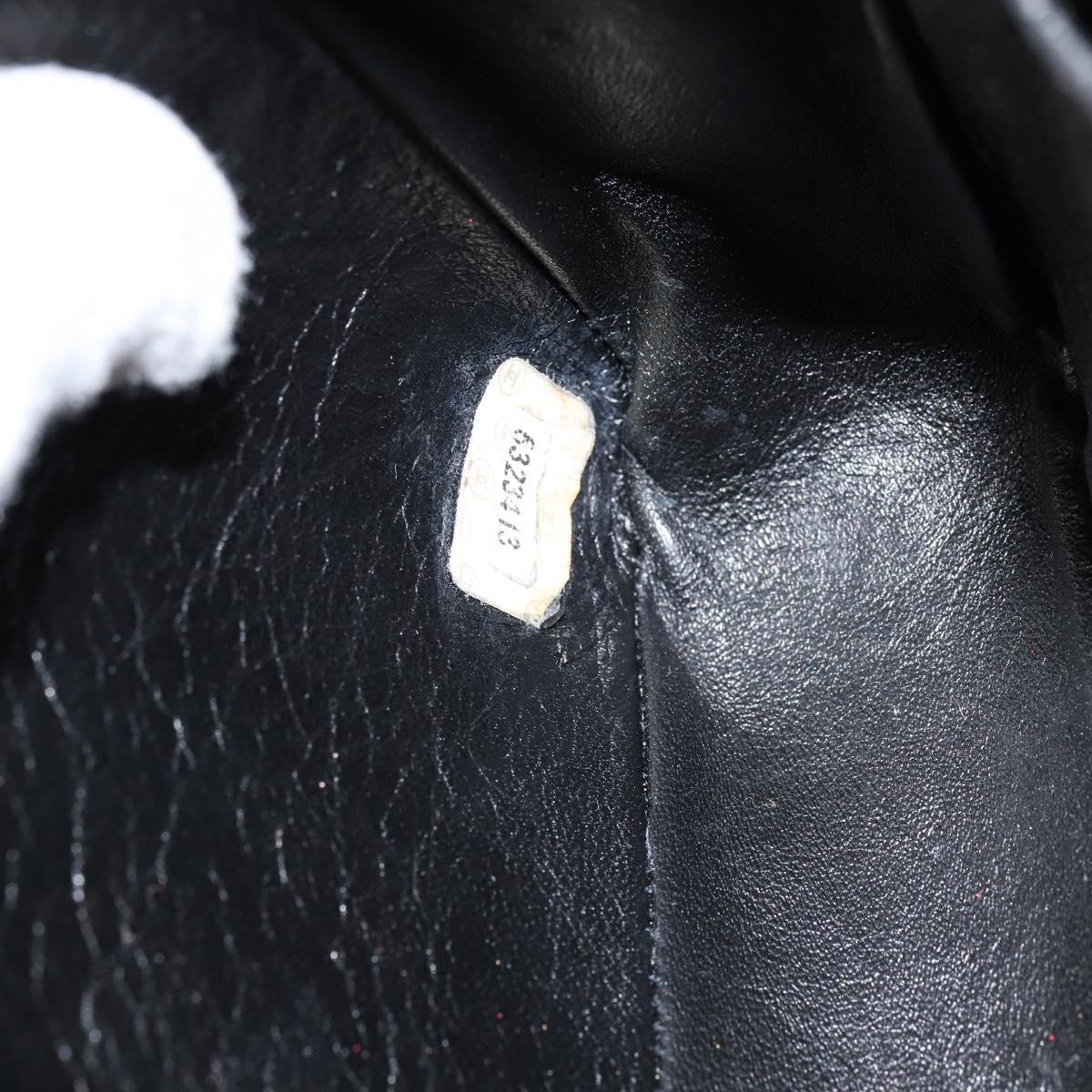 CHANEL Chain Bicolore Shoulder Bag Lamb Skin Black Gold CC Auth bs31401