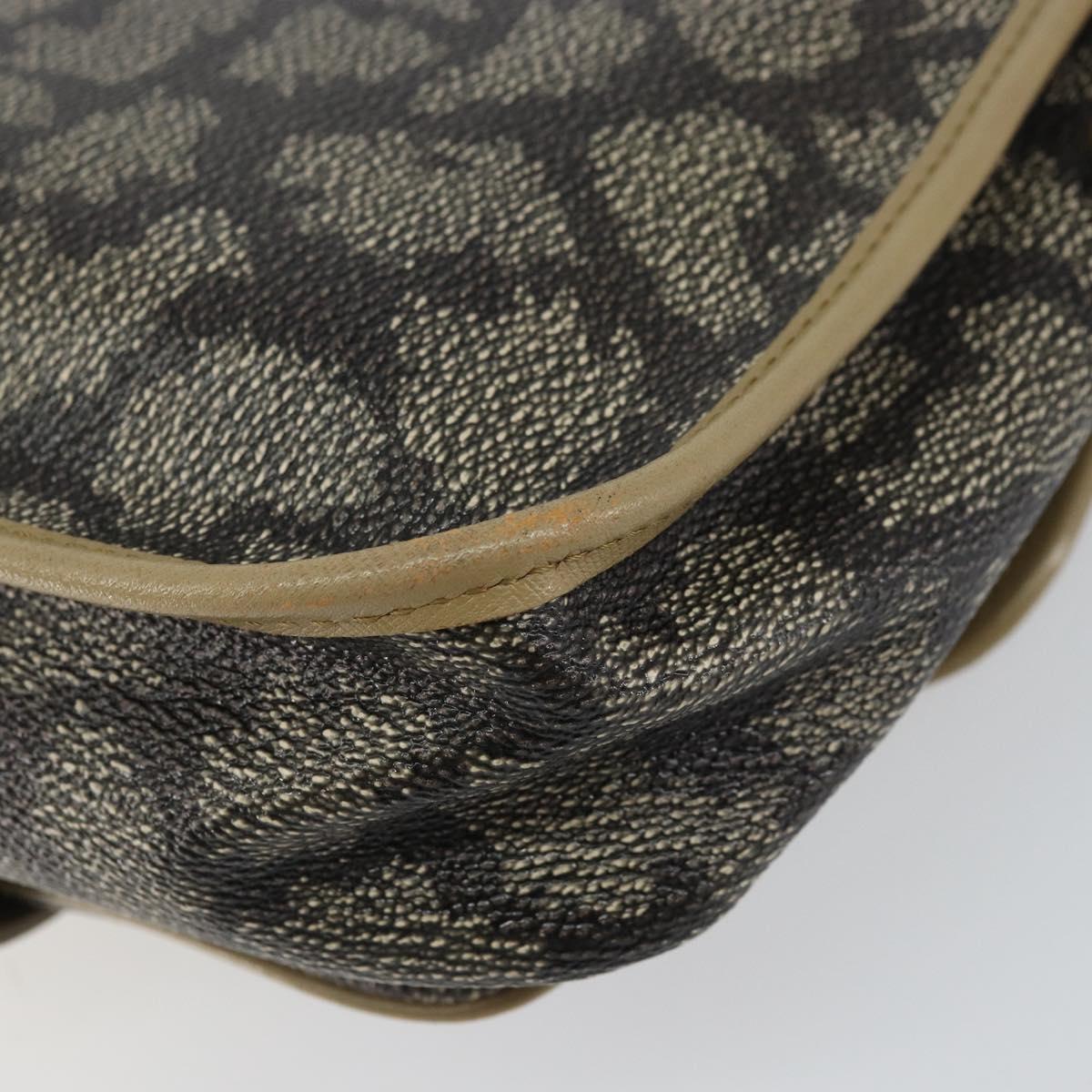 SAINT LAURENT Shoulder Bag PVC Leather Beige Auth bs31402