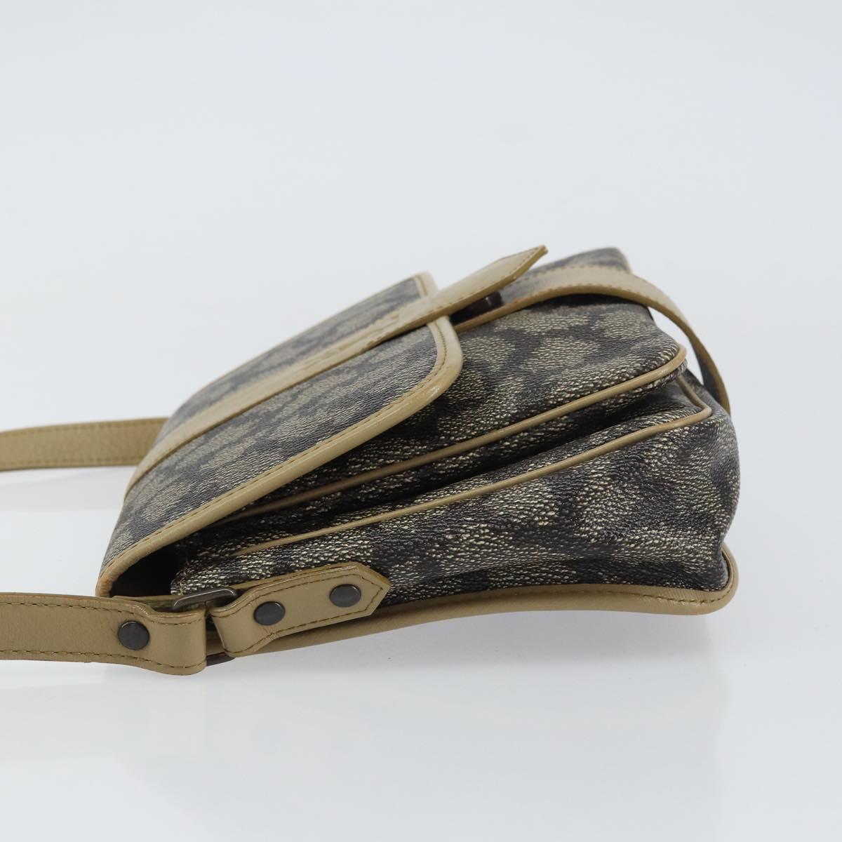 SAINT LAURENT Shoulder Bag PVC Leather Beige Auth bs31402