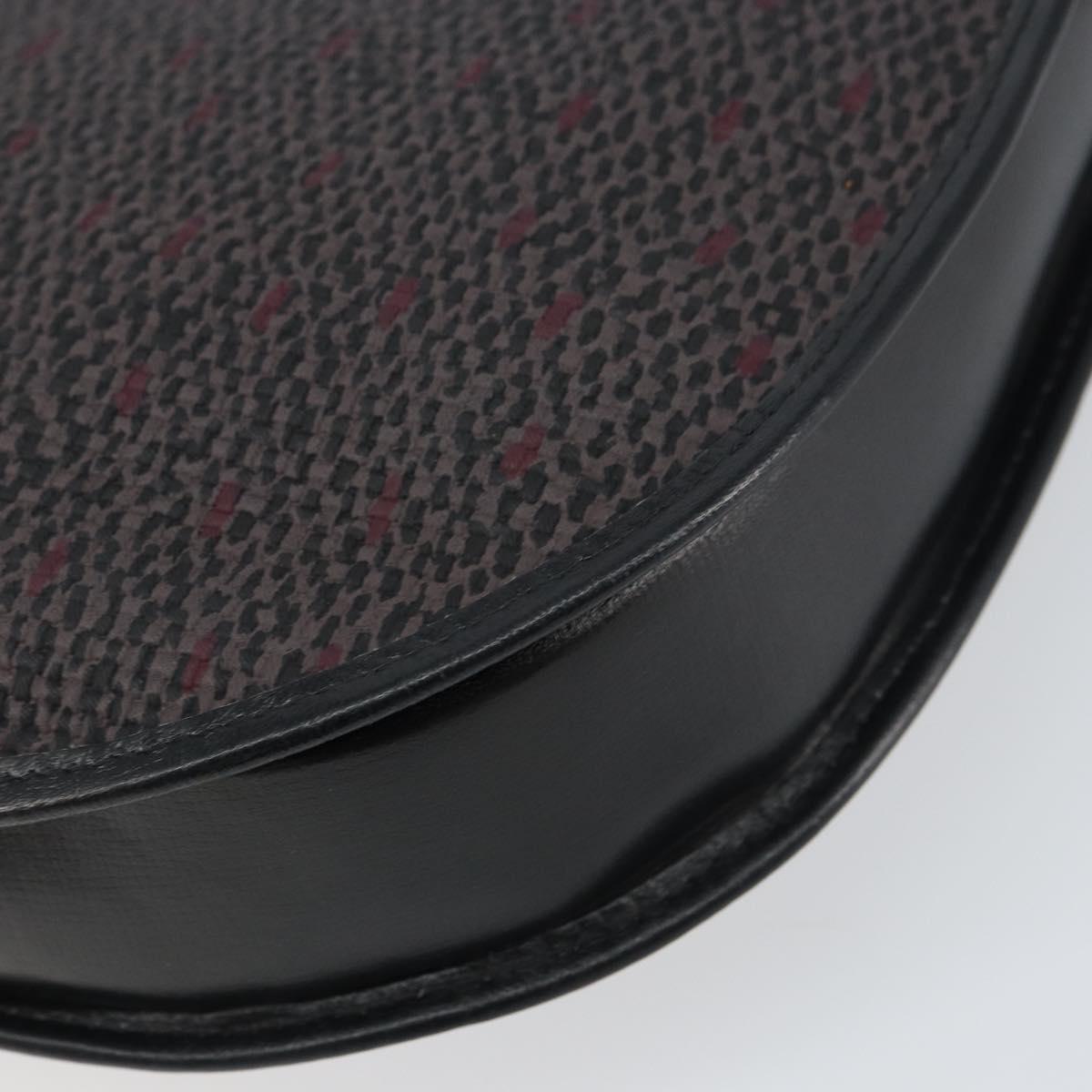 SAINT LAURENT Shoulder Bag PVC Leather Gray Gold Auth bs31403