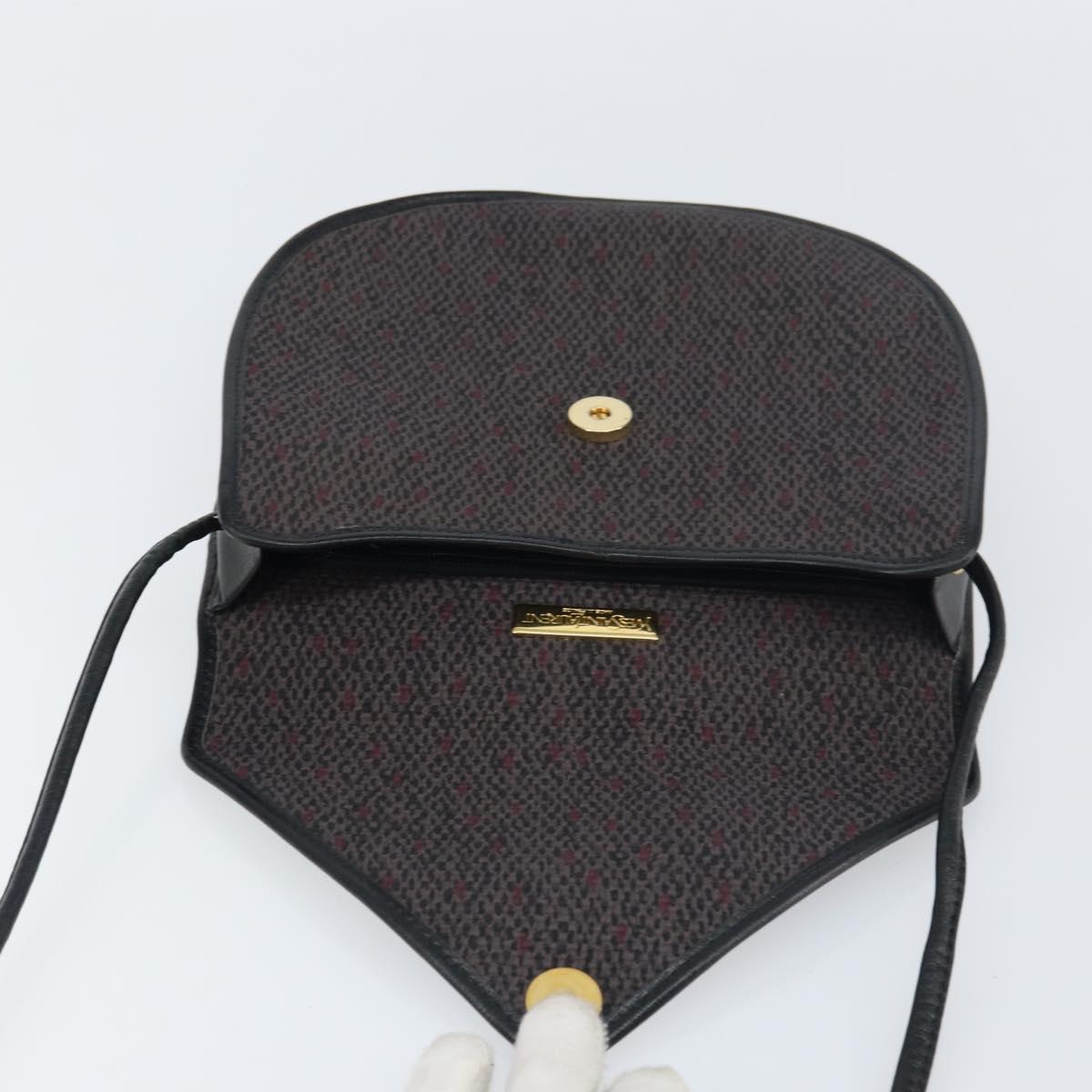 SAINT LAURENT Shoulder Bag PVC Leather Gray Gold Auth bs31403