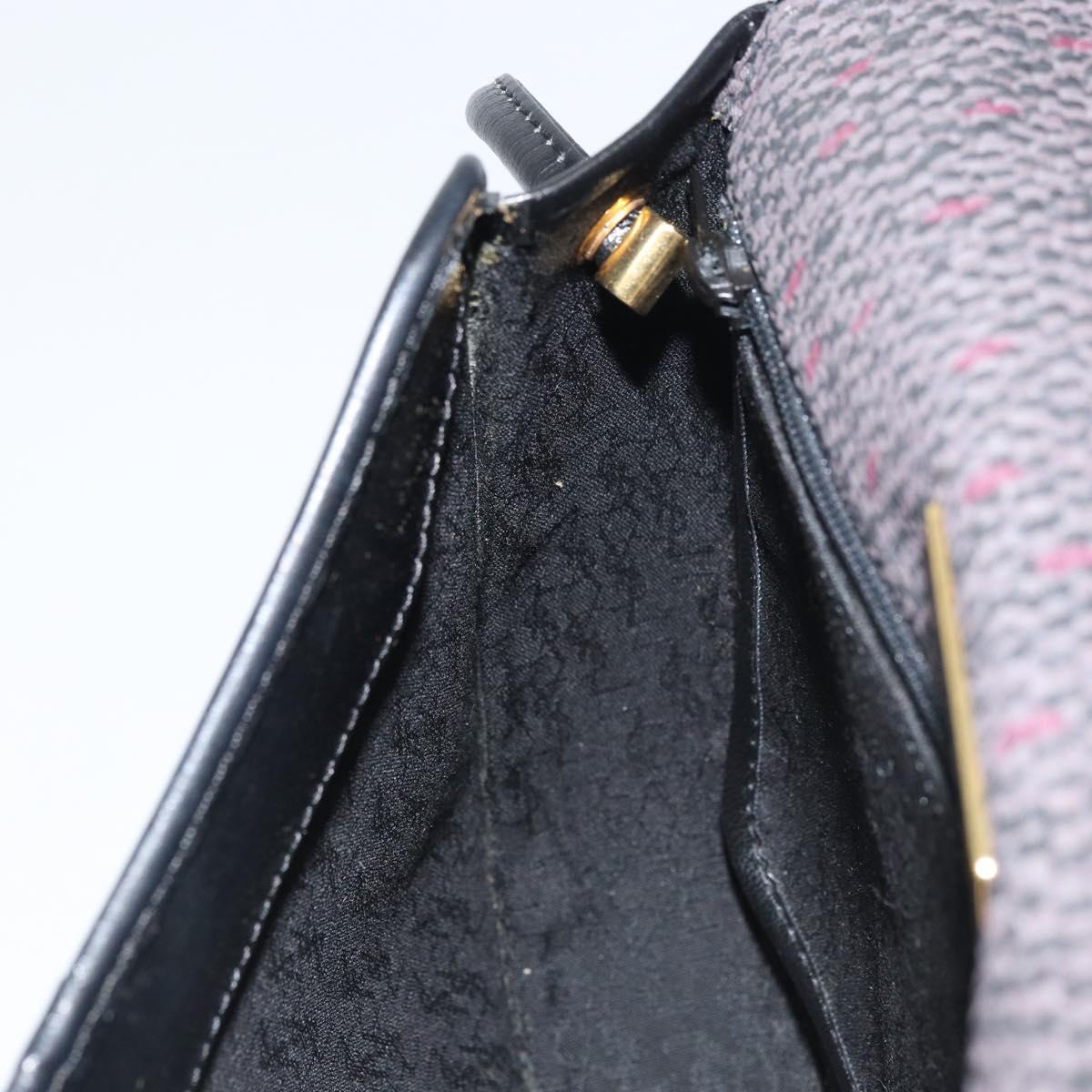 SAINT LAURENT Shoulder Bag PVC Leather Gray Gold Auth bs31403