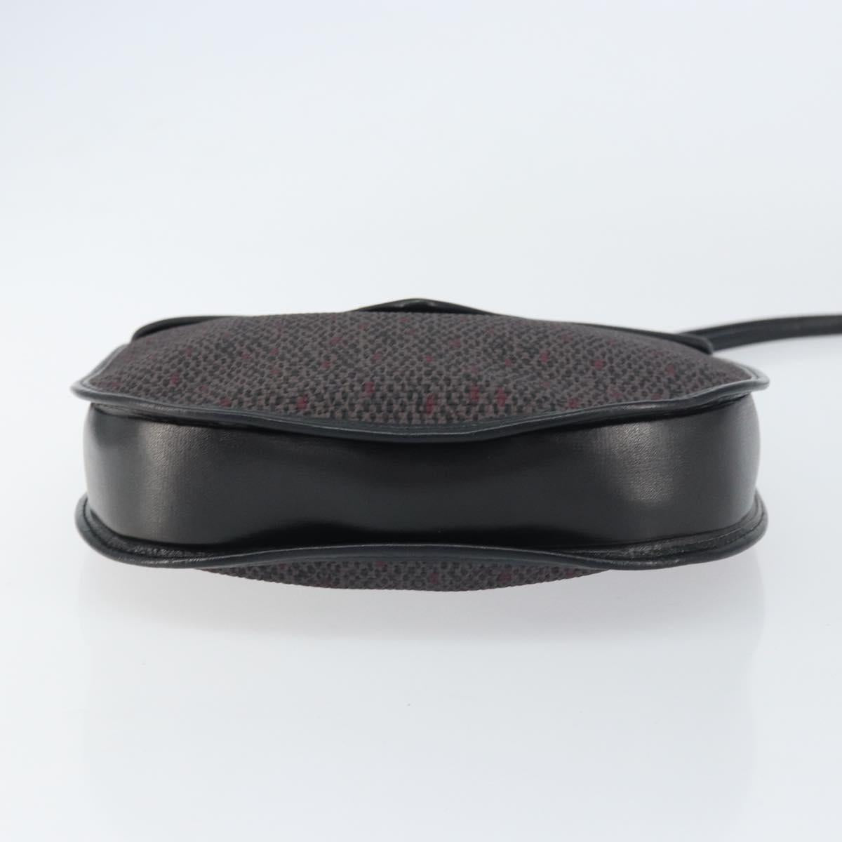 SAINT LAURENT Shoulder Bag PVC Leather Gray Gold Auth bs31403