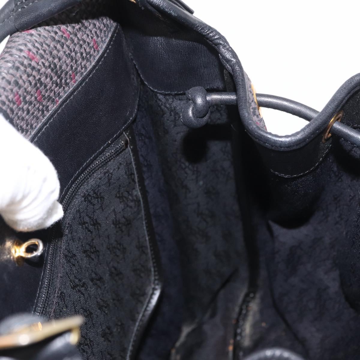 SAINT LAURENT Shoulder Bag PVC Leather Gray Gold Auth bs31404