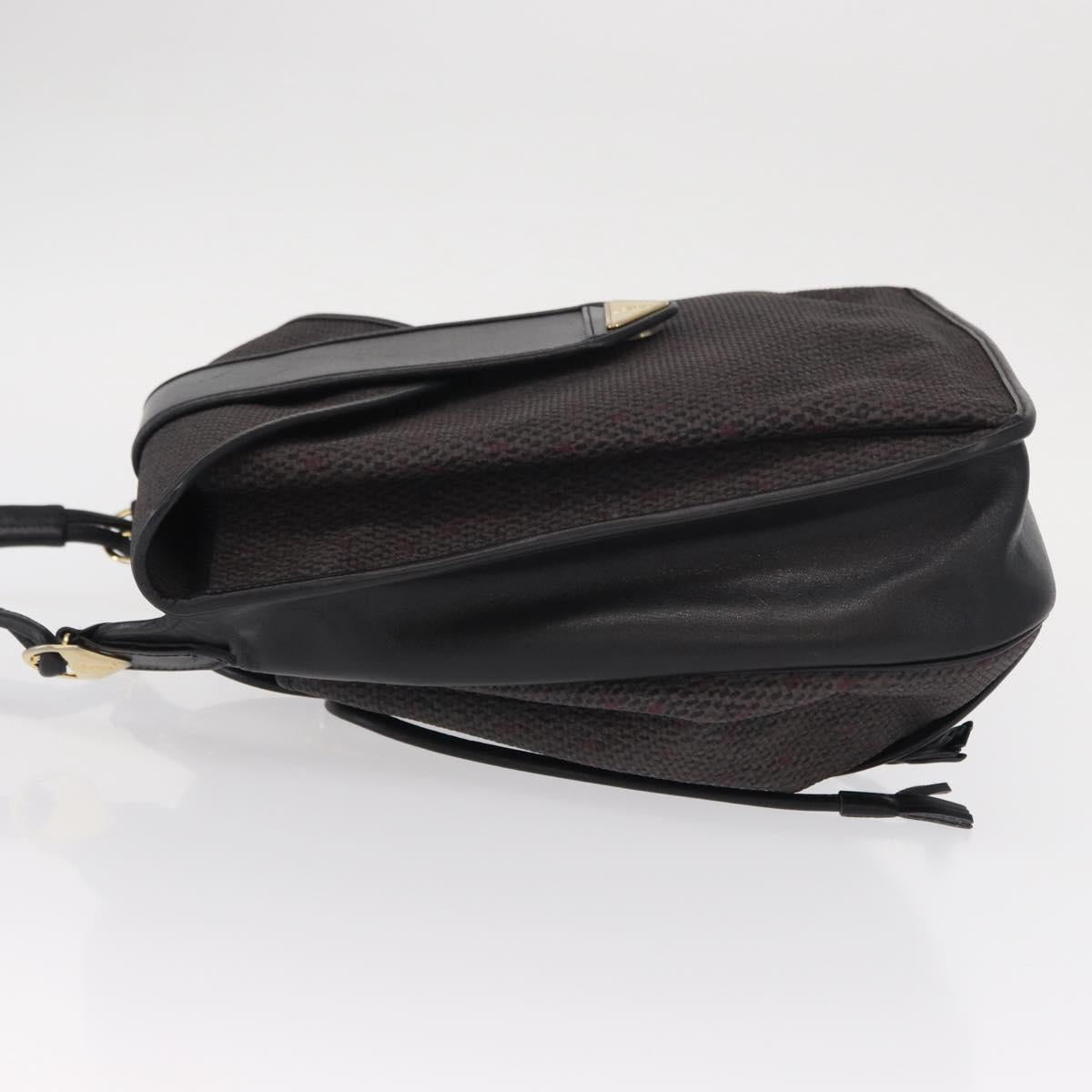 SAINT LAURENT Shoulder Bag PVC Leather Gray Gold Auth bs31404