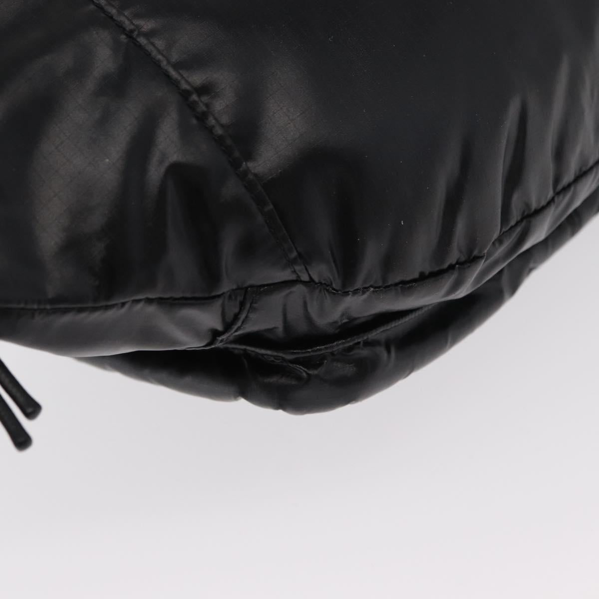 SAINT LAURENT Waist Bag Nylon Black White Auth bs31408