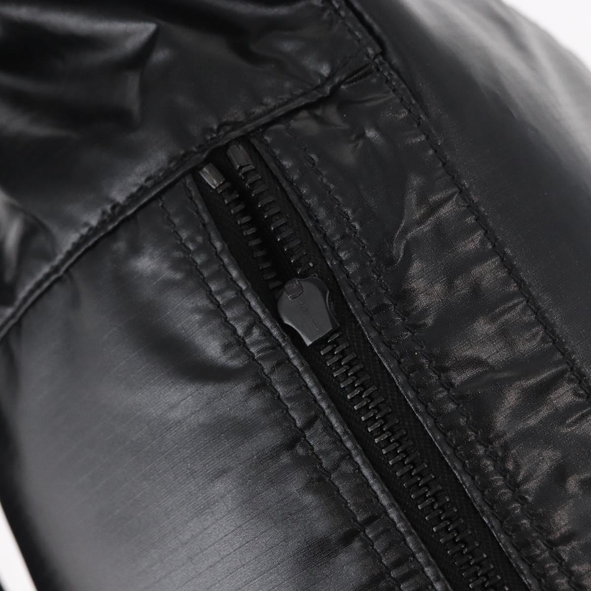 SAINT LAURENT Waist Bag Nylon Black White Auth bs31408