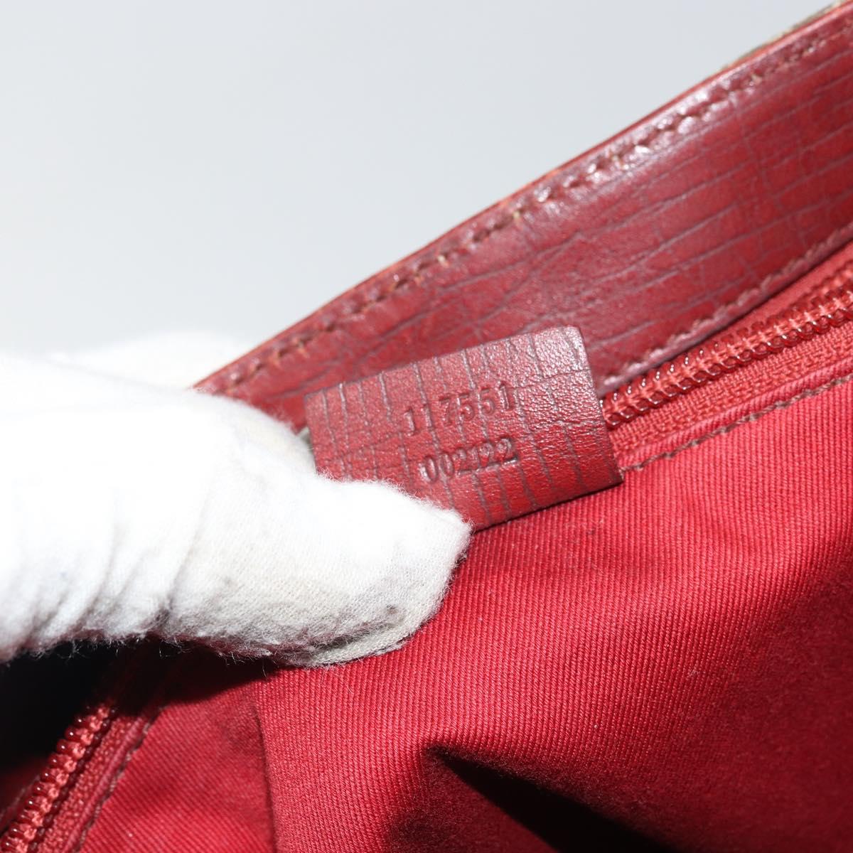 GUCCI GG Supreme Hand Bag PVC Beige Silver 117551 Auth bs31414