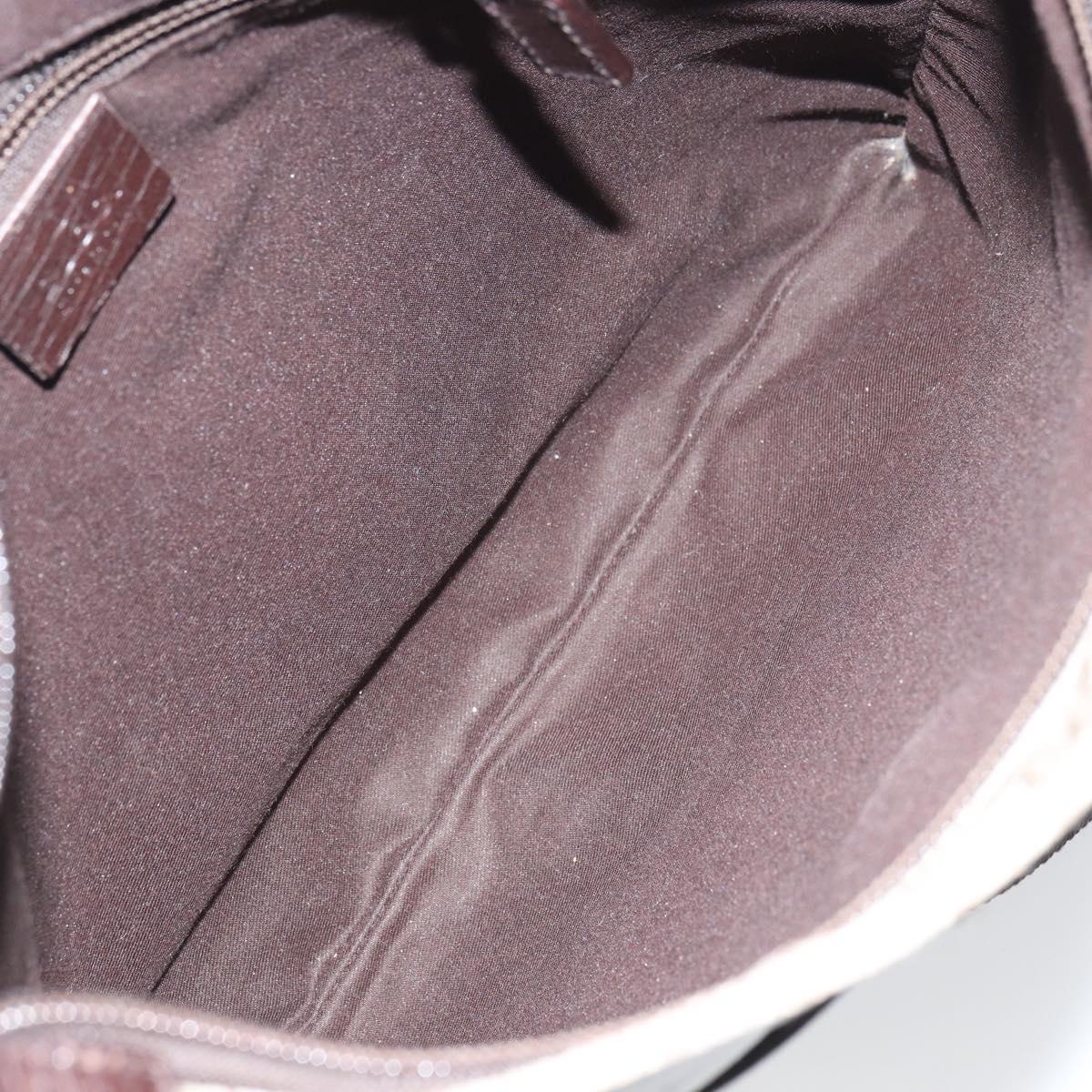 GUCCI GG Supreme Shoulder Bag PVC Beige Silver 141626 Auth bs31415