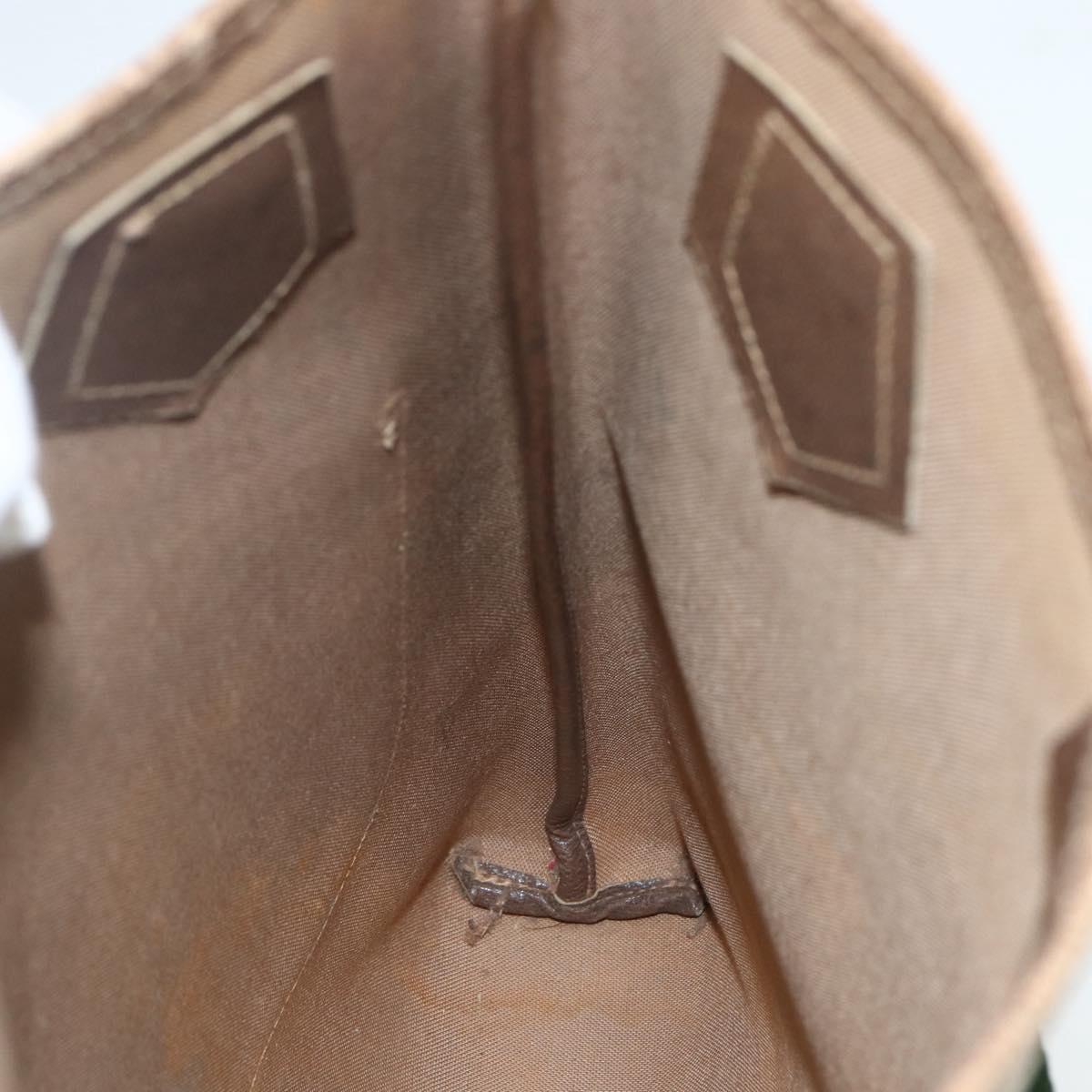 GUCCI GG Plus Supreme Web Sherry Line Tote Bag PVC Beige Red Auth bs31416