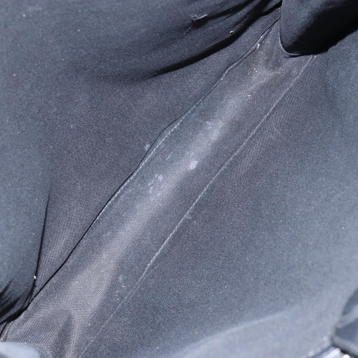 GUCCI GG Supreme Courier Tote Bag PVC Black Silver 495559 Auth bs31418