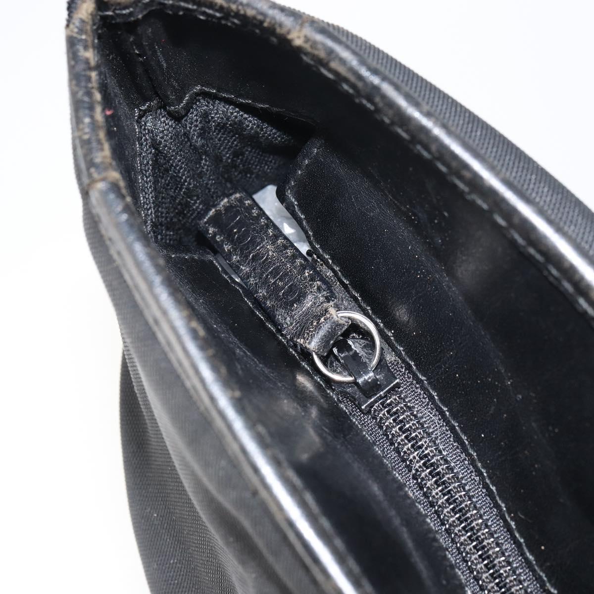 GUCCI Hand Bag Nylon Black Silver 002 2123 0457 Auth bs31419