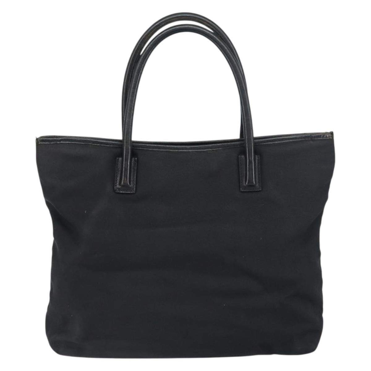 GUCCI Hand Bag Nylon Black Silver 002 2123 0457 Auth bs31419