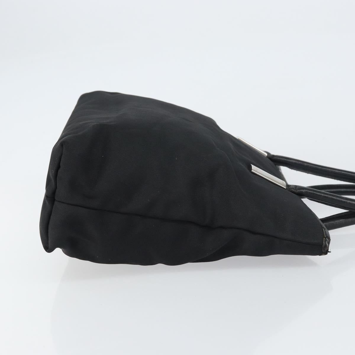 GUCCI Hand Bag Nylon Black Silver 002 2123 0457 Auth bs31419