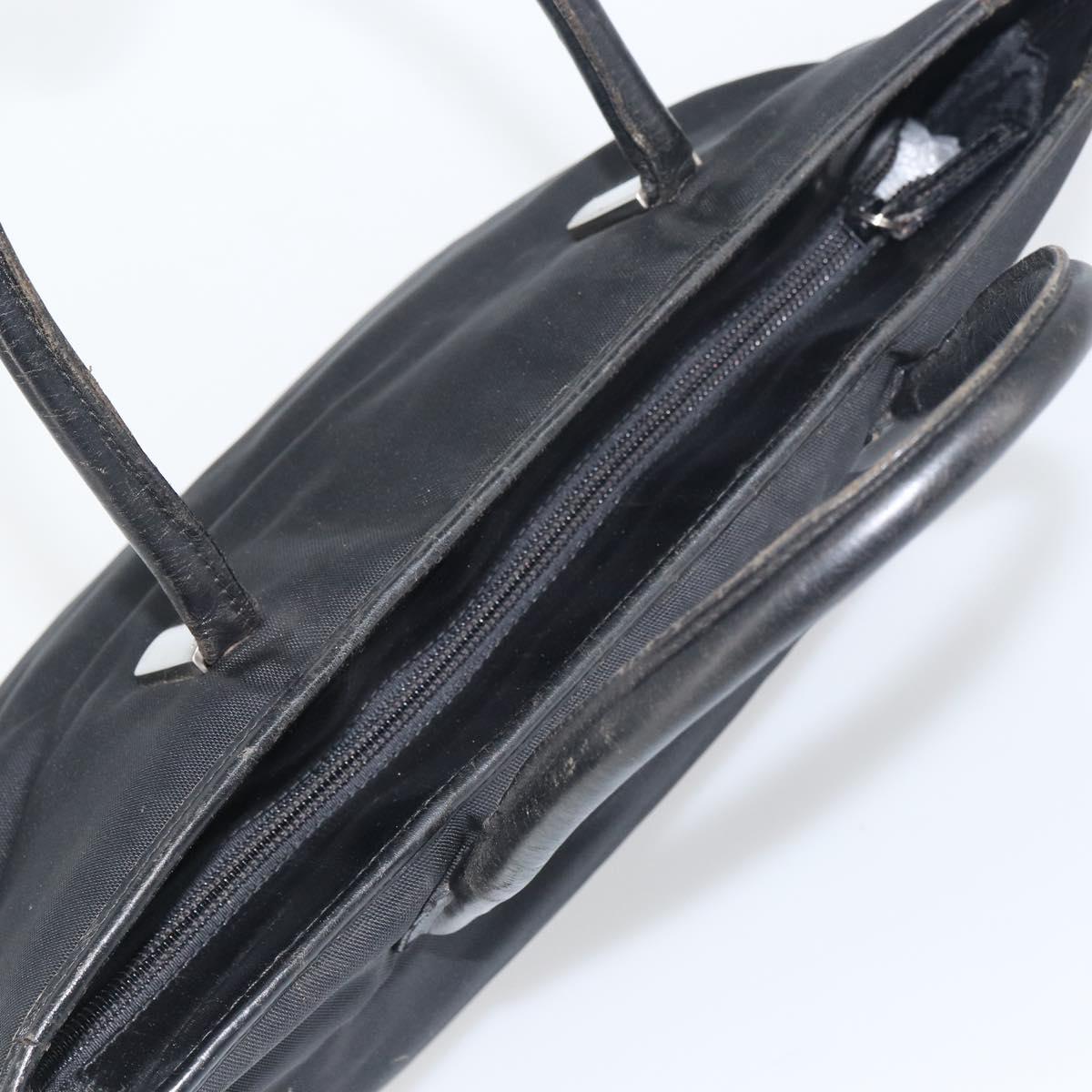 GUCCI Hand Bag Nylon Black Silver 002 2123 0457 Auth bs31419