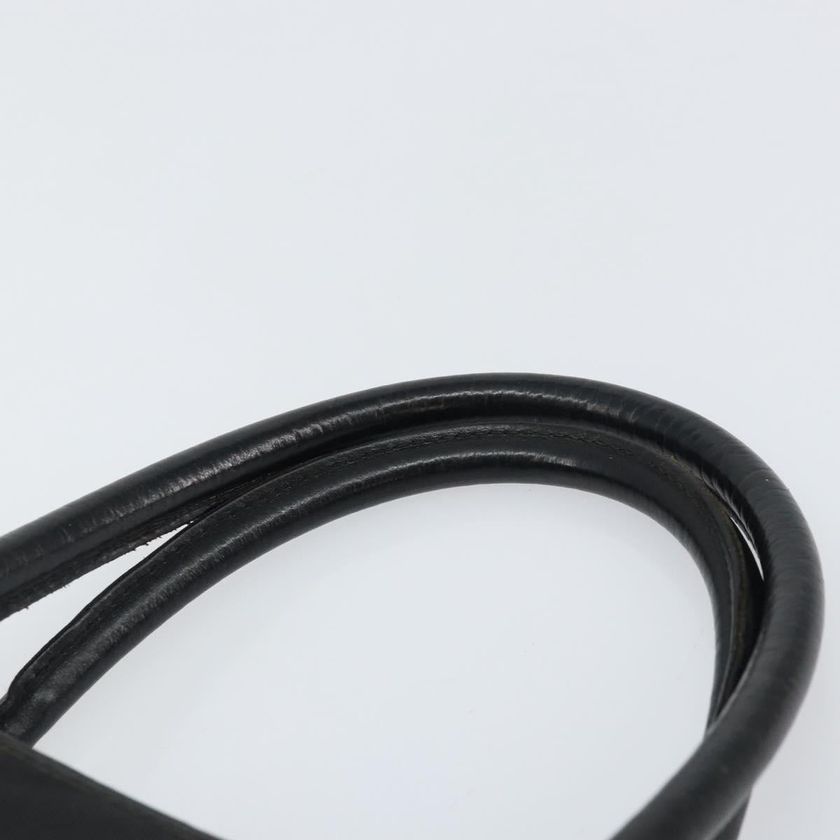 GUCCI Hand Bag Nylon Black Silver 002 2123 0457 Auth bs31419