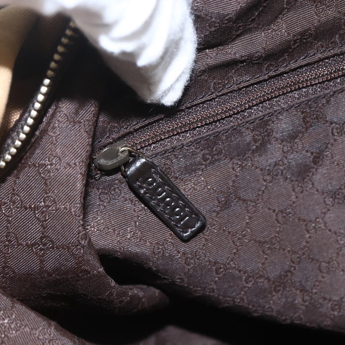 GUCCI GG Canvas Web Sherry Line Bag Beige Brown gold 001 4287 Auth bs31420