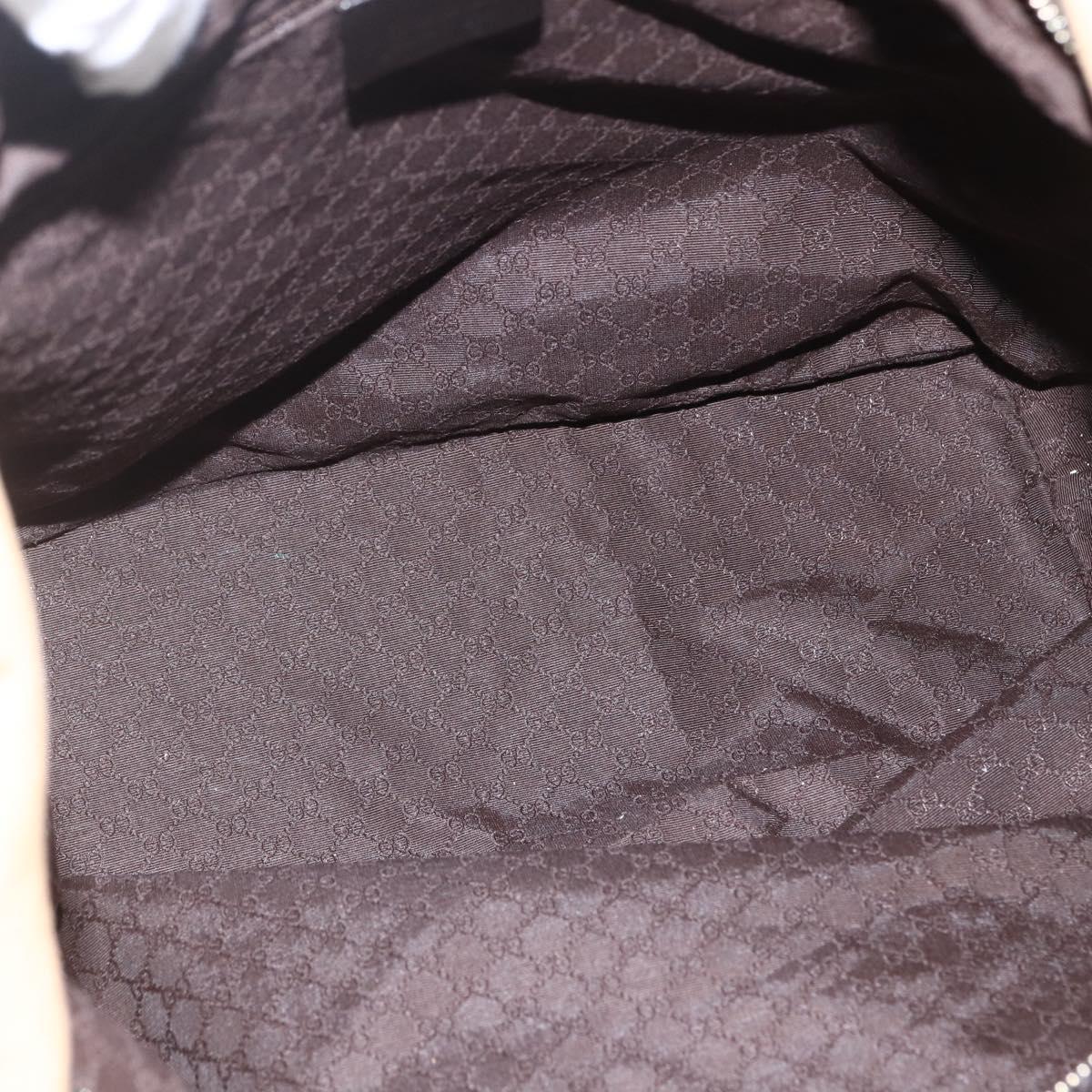 GUCCI GG Canvas Web Sherry Line Bag Beige Brown gold 001 4287 Auth bs31420