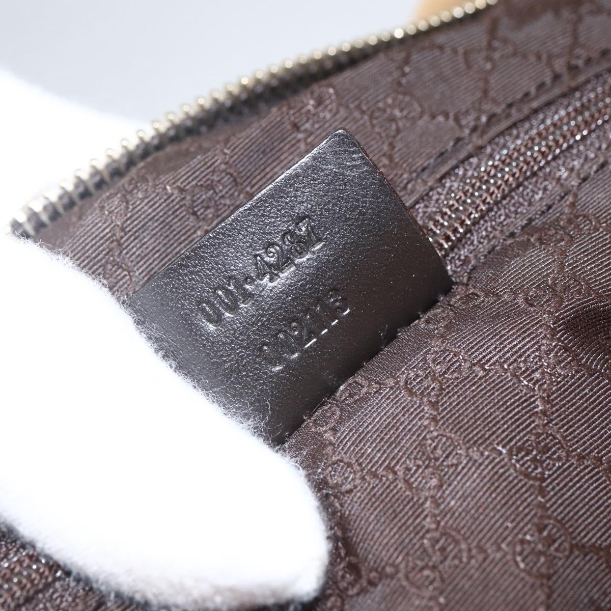 GUCCI GG Canvas Web Sherry Line Bag Beige Brown gold 001 4287 Auth bs31420