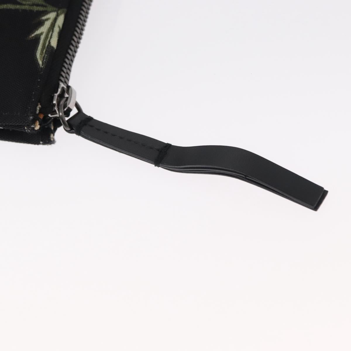 GUCCI Clutch Bag Canvas Black Silver 353480 Auth bs31421