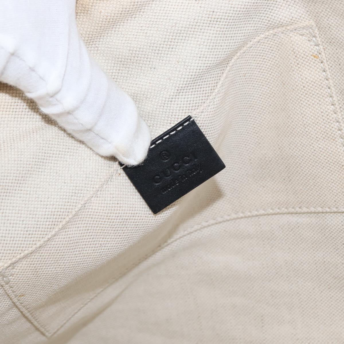 GUCCI Clutch Bag Canvas Black Silver 353480 Auth bs31421