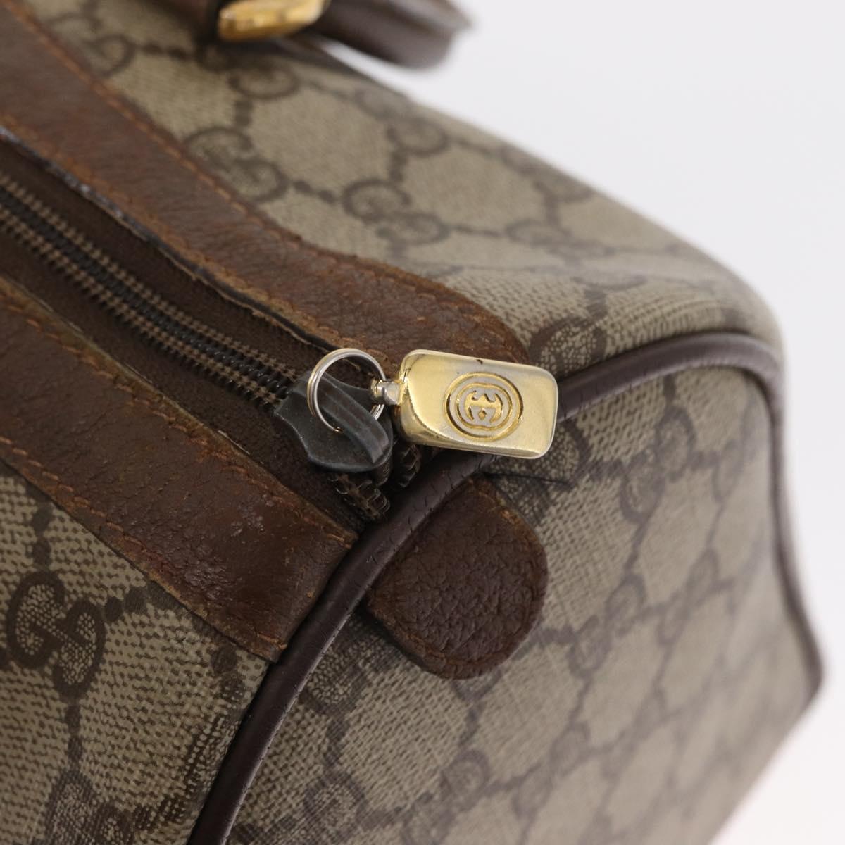 GUCCI GG Supreme Web Sherry Line Bag PVC Beige Gold 40 02 007 Auth bs31422