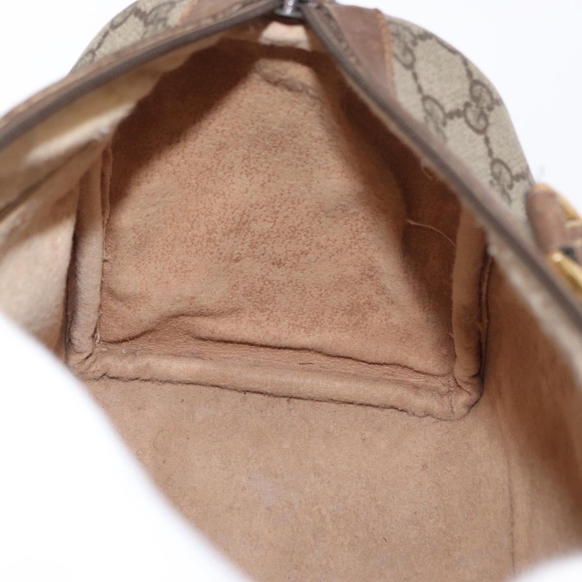 GUCCI GG Supreme Web Sherry Line Bag PVC Beige Gold 40 02 007 Auth bs31422