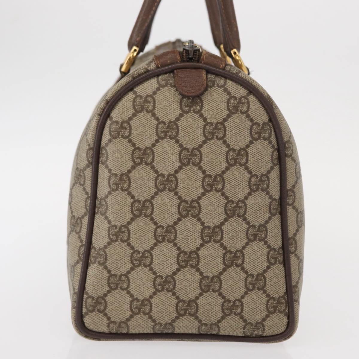 GUCCI GG Supreme Web Sherry Line Bag PVC Beige Gold 40 02 007 Auth bs31422