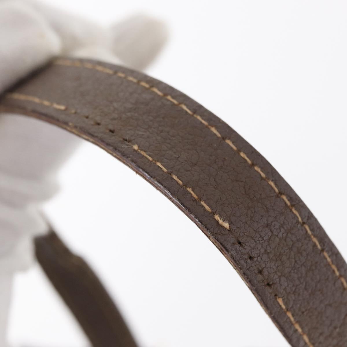 GUCCI GG Supreme Web Sherry Line Bag PVC Beige Gold 001 58 6177 Auth bs31426