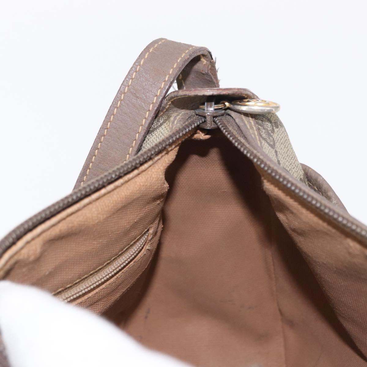 GUCCI GG Supreme Web Sherry Line Bag PVC Beige Gold 001 58 6177 Auth bs31426