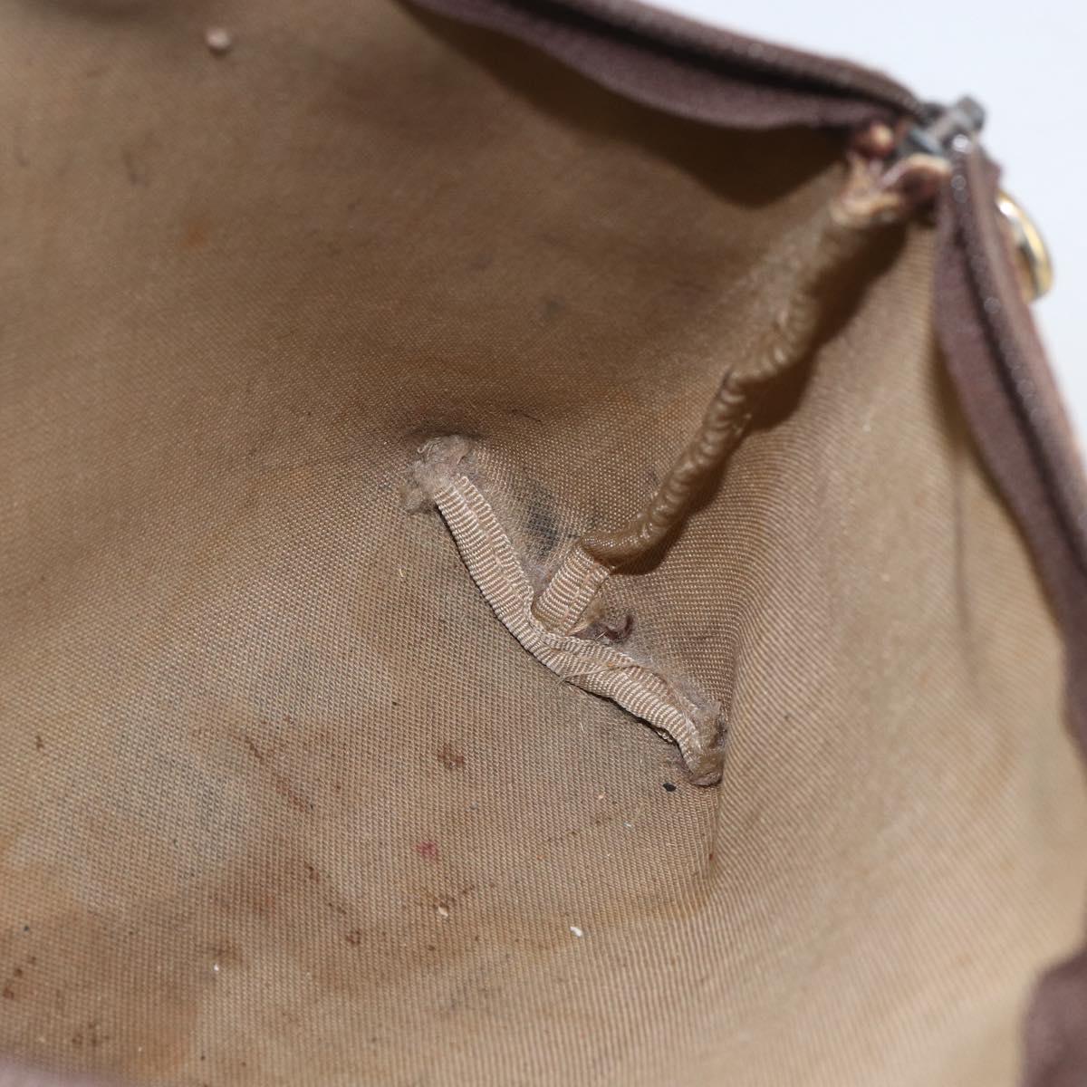 GUCCI GG Supreme Pouch PVC Leather Beige Gold 014 115 6088 Auth bs31427