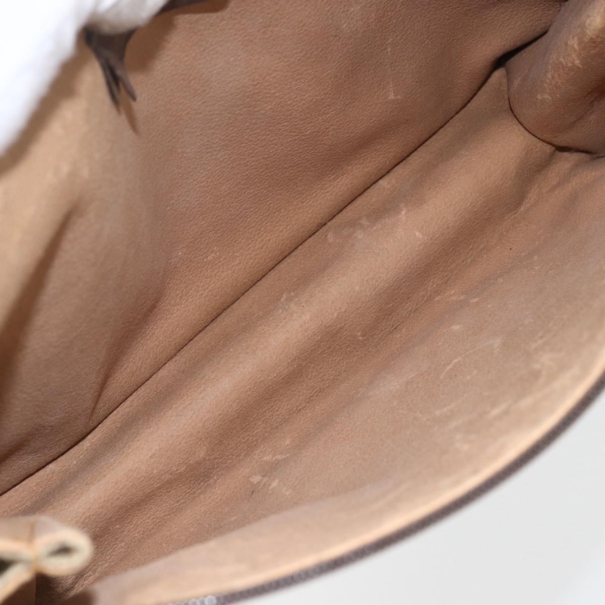 GUCCI GG Supreme Clutch Bag PVC Beige 97 01 029 Auth bs31428