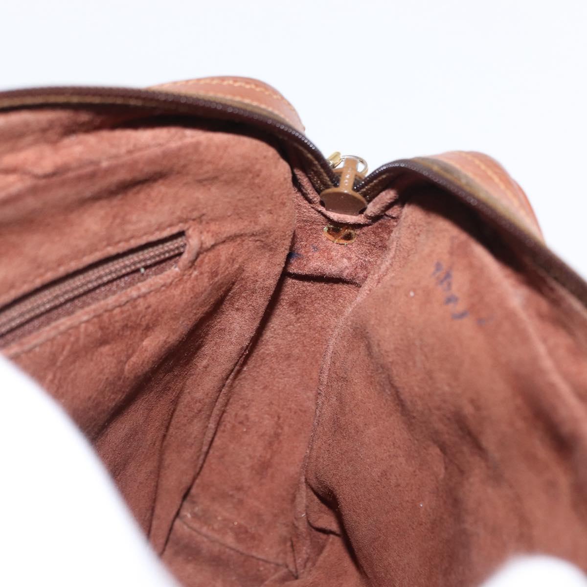 GUCCI Shoulder Bag Leather Brown Gold 007 113 0014 Auth bs31429