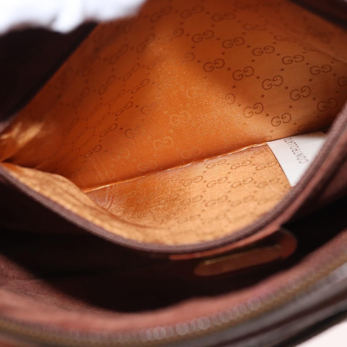 GUCCI Shoulder Bag Leather Brown Gold 007 113 0014 Auth bs31429