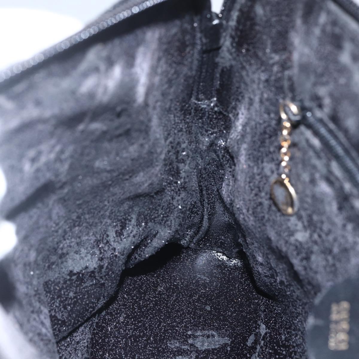 GUCCI Bamboo Hand Bag Leather Black Gold 000 122 029 Auth bs31432