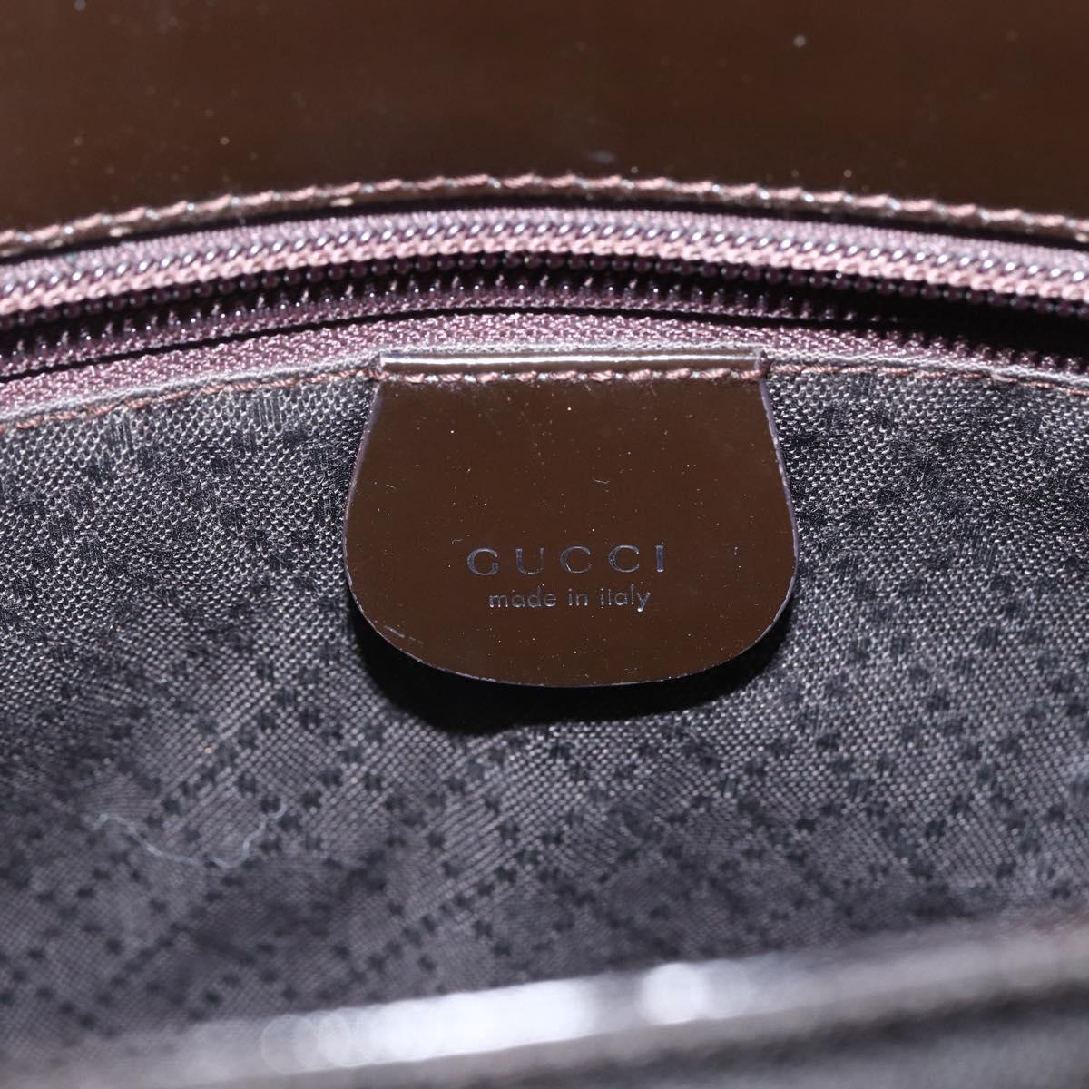 GUCCI Bamboo Hand Bag Canvas 2way Black Silver 000 1998 0588 Auth bs31433