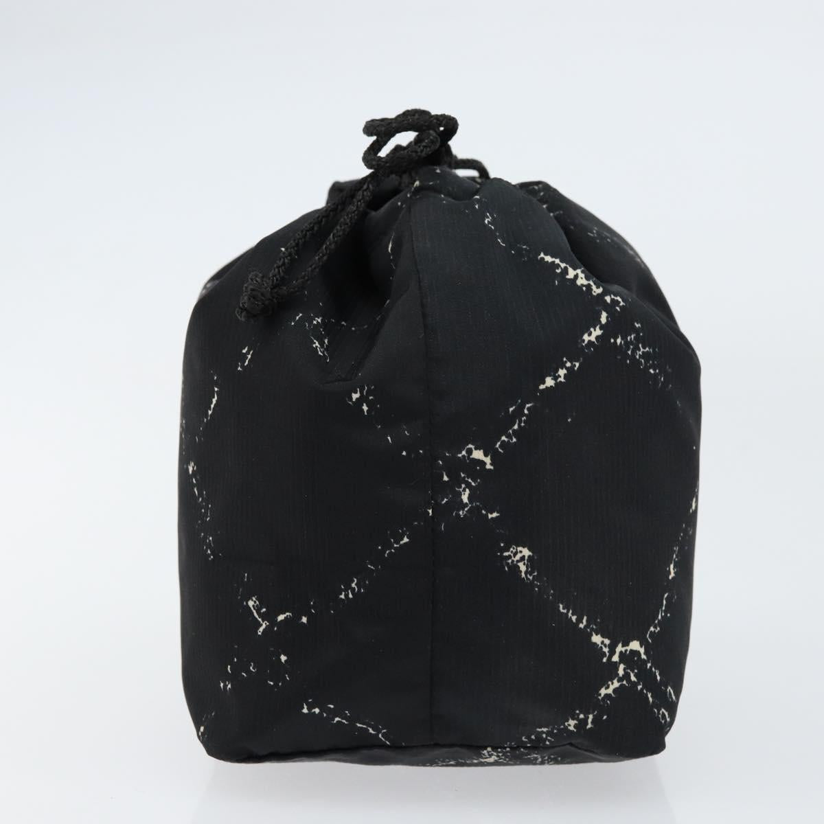 CHANEL Travel Line Purse Pouch Nylon Black CC Auth bs31438