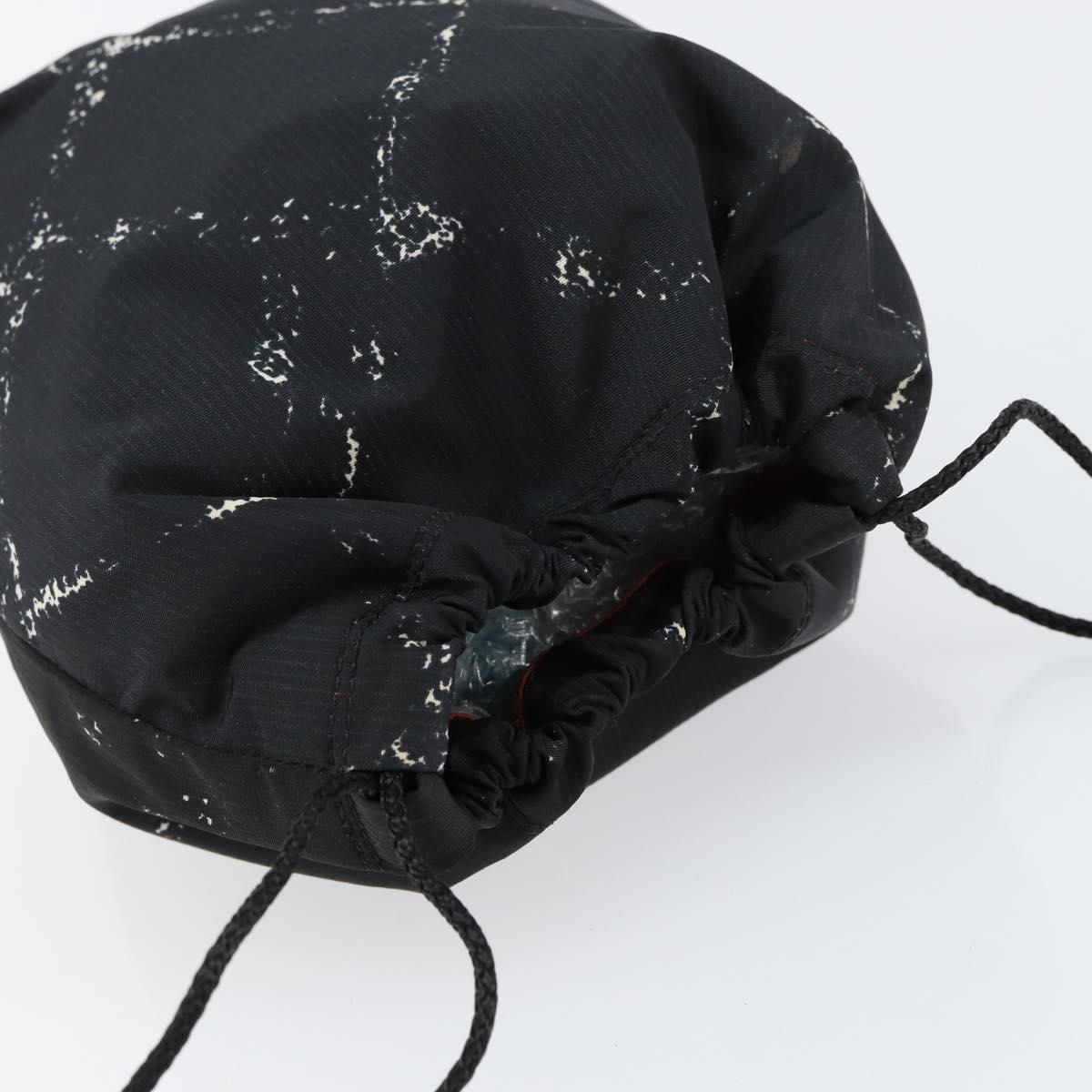 CHANEL Travel Line Purse Pouch Nylon Black CC Auth bs31438