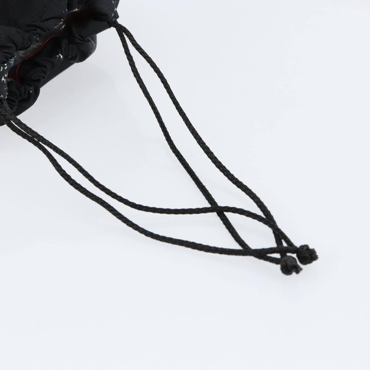 CHANEL Travel Line Purse Pouch Nylon Black CC Auth bs31438