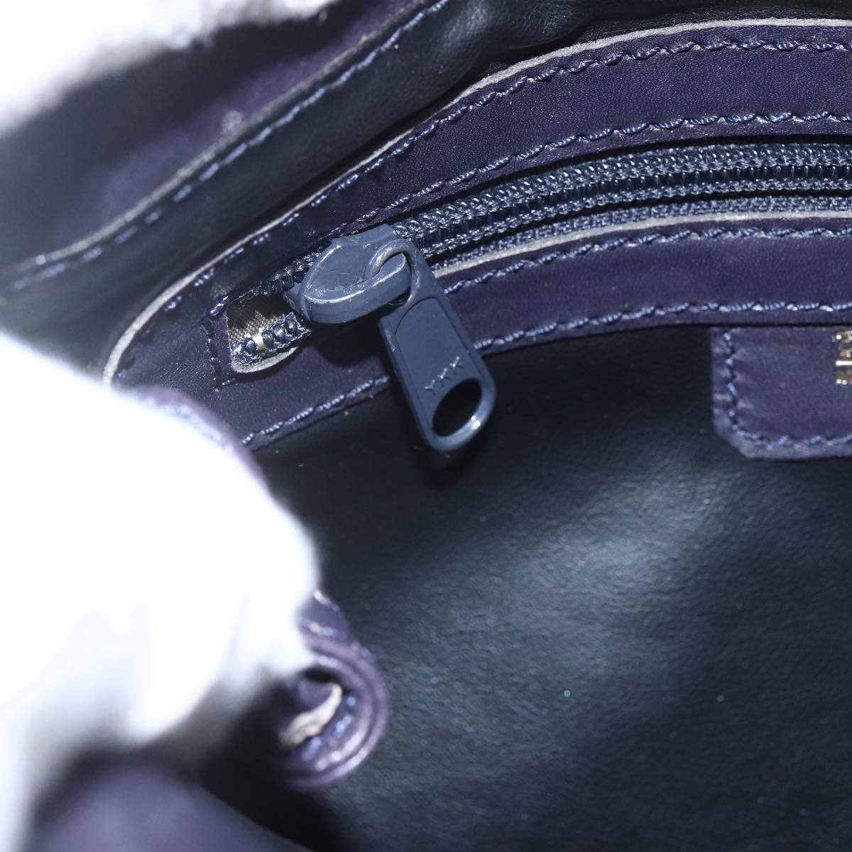 BALLY Shoulder Bag Leather Purple Gold Auth bs31439